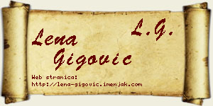 Lena Gigović vizit kartica